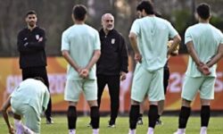 تمرین تیم‌ ملی فوتبال جوانان برای بازی با یمن