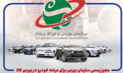 مجوز رسمی سازمان بورس برای عرضه خودرو در بورس کالا
