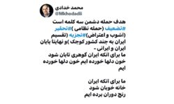 هدف دشمن، تضعیف، تحقیر و تجزیه ایران است