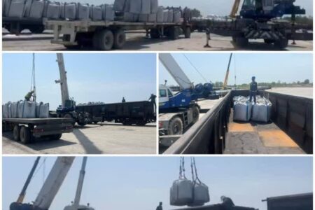 آغاز بارگیری آزمایشی زغال‌کُک در بندر کاسپین